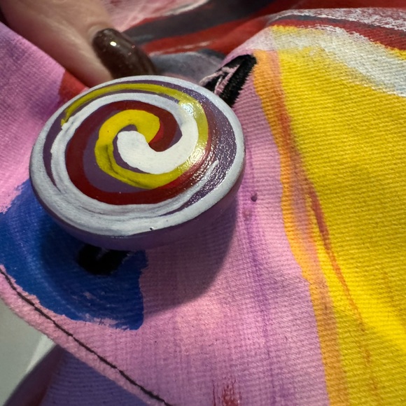 VTG Wearable Art NYC SilkScapes HandPainted Pop-Art Colorful Hearts Vest Silk - Picture 16 of 16